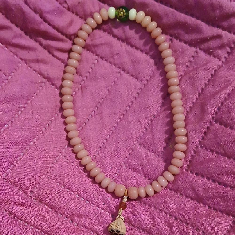 Handmade Bodhi Elegant Pink Beaded Necklace